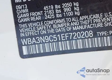 2014 BMW 428I xDrive z USA, uszkodzony, nr VIN WBA3N9C51EF720208